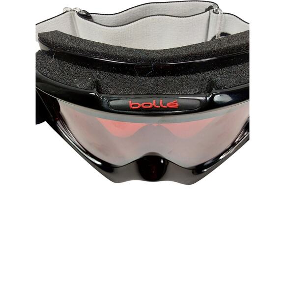 Bolle Ski Snowboard Goggles Red Lens Black Band Adjustable With Bag NO SCRATCHES - Picture 4 of 5